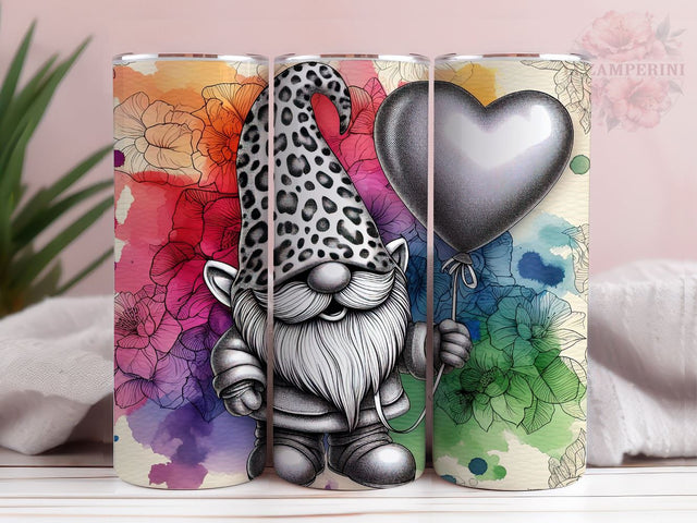 Cute Valentine Gnome Tumbler Wrap, Gnome Tumbler PNG, Straight & Tapered Tumbler Wrap, Instant Digital Download Sublimation Li Zamperini 