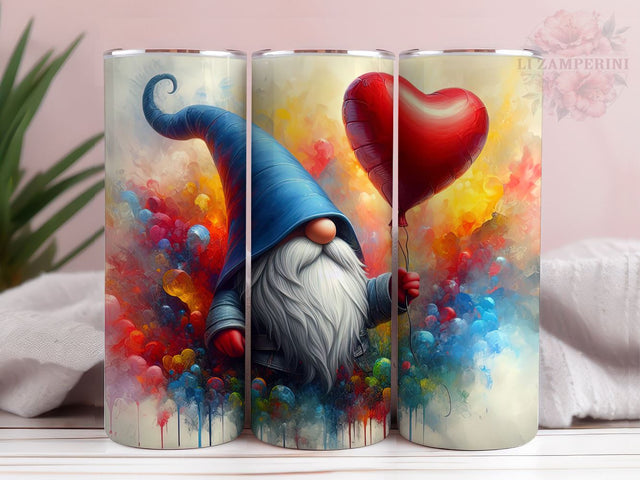 Cute Valentine Gnome Tumbler Wrap, Gnome Tumbler PNG, Straight & Tapered Tumbler Wrap, Instant Digital Download Sublimation Li Zamperini 