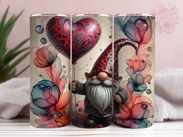 Cute Valentine Gnome Tumbler Wrap, Gnome Tumbler PNG, Straight & Tapered Tumbler Wrap, Instant Digital Download Sublimation Li Zamperini 
