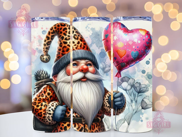 Cute Valentine Gnome Tumbler Wrap Valentines Day Skinny 20 oz Tumbler Sublimation Design Valentine Gnome Tumbler PNG, Digital Download Sublimation SvggirlplusArt 