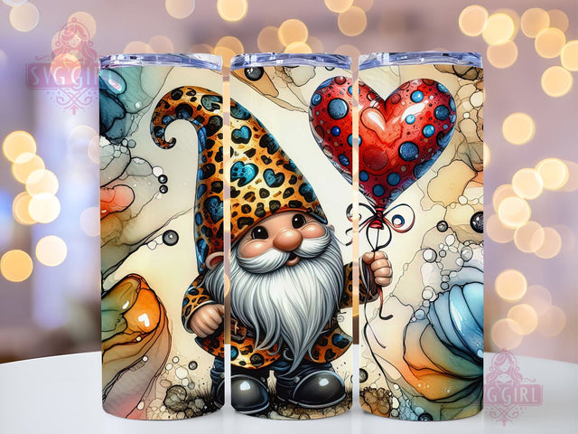 Cute Valentine Gnome Tumbler Wrap Valentines Day Skinny 20 oz Tumbler Sublimation Design Valentine Gnome Tumbler PNG, Digital Download Sublimation SvggirlplusArt 