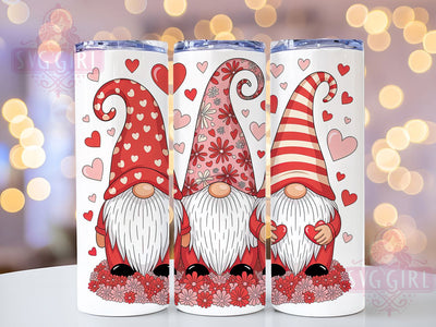 Cute Valentine Gnomes Tumbler, Cute Love Gnome Wrap, Romantic Gnome Cup, 20oz Sublimation Wrap, Stylish Valentine Design Tumbler, Artistic Gnome Heart Cup, Whimsical Love Theme Wrap Sublimation SvggirlplusArt 