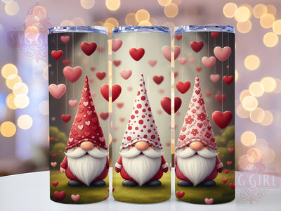 Cute Valentine Gnomes Tumbler, Cute Love Gnome Wrap, Romantic Gnome Cup, 20oz Sublimation Wrap, Stylish Valentine Design Tumbler, Artistic Gnome Heart Cup, Whimsical Love Theme Wrap Sublimation SvggirlplusArt 