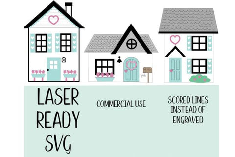 Cute Valentine House Cut File Laser SVG SVG Crafting With Brenna 