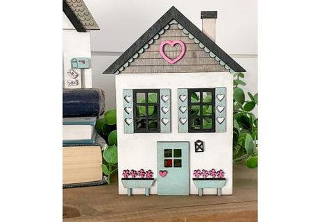 Cute Valentine House Cut File Laser SVG SVG Crafting With Brenna 