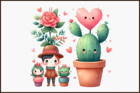 Cute Valentine Plant Couple Sublimation Sublimation designartist 