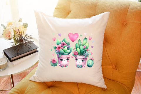 Cute Valentine Plant Couple Sublimation Sublimation designartist 