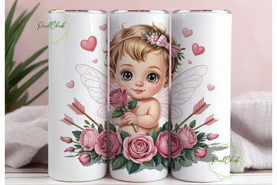 Cute Valentine's Baby Tumbler Wrap Sublimation PixelChick 