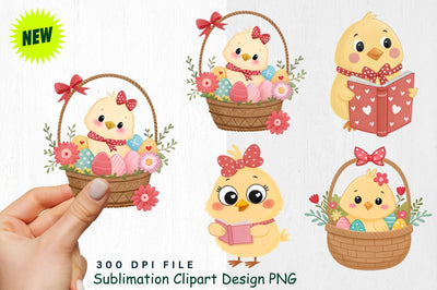 Cute Valentine's Day Chick Clipart PNG Sublimation Regulrcrative 