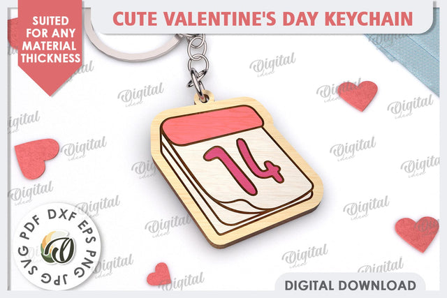 Cute Valentine's Keychain Laser Cut. Love Sign SVG SVG Evgenyia Guschina 