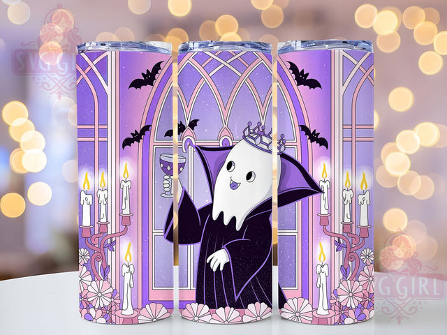 Cute Vampire & Ghost Kawaii Halloween Tumbler, Ghost Cup Wrap, Kawaii Halloween Drinkware, Spooky 20oz Tumbler, Adorable Vampire Ghost, Halloween Sublimation Design, Playful Spooky Art Sublimation SvggirlplusArt 