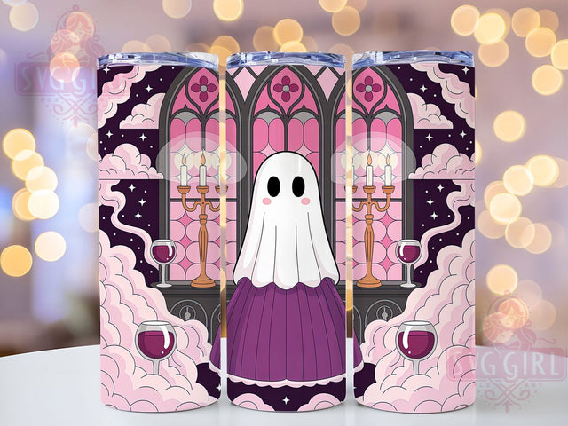 Cute Vampire & Ghost Kawaii Halloween Tumbler, Ghost Cup Wrap, Kawaii Halloween Drinkware, Spooky 20oz Tumbler, Adorable Vampire Ghost, Halloween Sublimation Design, Playful Spooky Art Sublimation SvggirlplusArt 