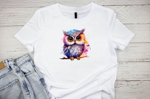 Cute Watercolor Owl Sublimation Clipart Bundle Sublimation Designangry 
