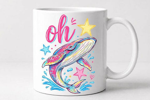 Cute Whale PNG Ocean Animal Sublimation Design Digital Download SVG BillahCrafts 