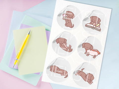 Cute Wiener Dogs Color SVG and PNG Design Set SVG HalieKStudio 