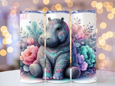 Cute Wildlife Hippo Tumbler, Wildlife Lover Tumbler, 20oz Tumbler Wrap, Sublimation Design, Safari Animal Gift, Cute Hippo Wrap, Nature Inspired Tumbler Sublimation SvggirlplusArt 