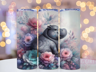 Cute Wildlife Hippo Tumbler, Wildlife Lover Tumbler, 20oz Tumbler Wrap, Sublimation Design, Safari Animal Gift, Cute Hippo Wrap, Nature Inspired Tumbler Sublimation SvggirlplusArt 