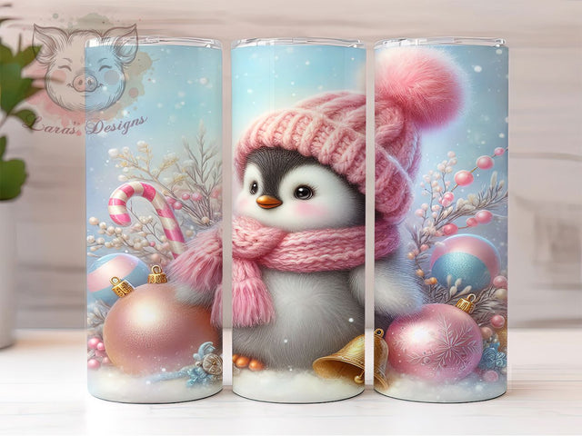 Cute Winter Penguin Tumbler, Cute Christmas Wrap, Holiday Mug Design, Sublimation Wrap, Festive Drinkware, Penguin Lover Gift, Cozy Winter Cup Sublimation Lara' s Designs 