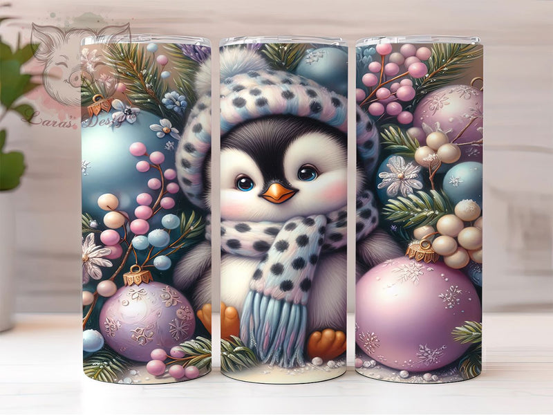 Cute Winter Penguin Tumbler, Cute Penguin Tumbler, Snowy Penguin Scene, 20Oz Wrap Design, Penguin Sublimation, Frosty Winter Art, Adorable Holiday Penguin Sublimation Lara' s Designs 