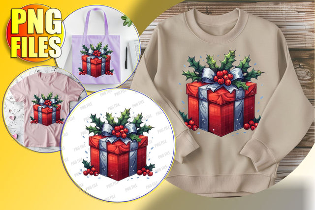 Cute Winter Watercolor Christmas Clipart PNG Sublimation afrosvg 