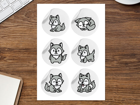 Cute Wolf SVG Design Set SVG HalieKStudio 
