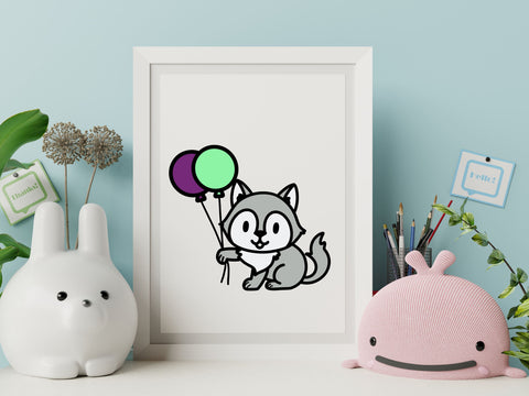 Cute Wolf SVG Design Set SVG HalieKStudio 