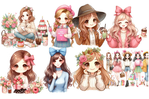 Cute Women Day Clipart Sublimation Rupkotha 