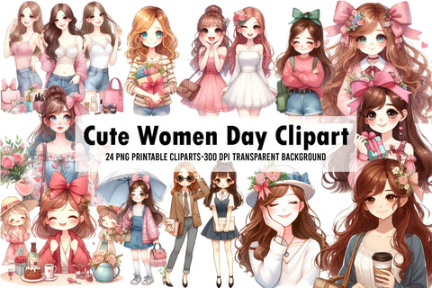 Cute Women Day Clipart Sublimation Rupkotha 