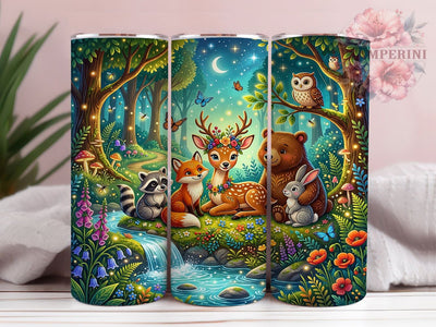 Cute Woodland Animals 20oz Tumbler, Cute Woodland Animals, Woodland Animals, Woodland Tumbler, Cute Animal Tumbler, 20oz Tumbler, Forest Animals, Tumbler Wrap Sublimation Li Zamperini 