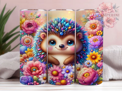 Cute Woodland Hedgehog Tumbler, Woodland Animal Wrap, Adorable Hedgehog Cup, 20oz Sublimation Wrap, Stylish Hedgehog Design Tumbler, Playful Animal Theme Cup, Sweet Hedgehog Wrap Sublimation Li Zamperini 