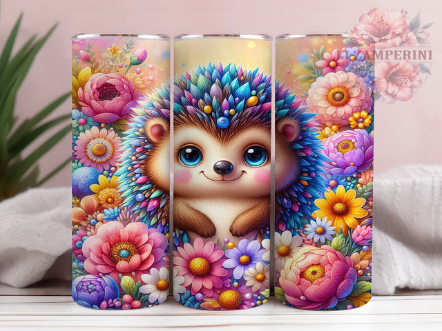 Cute Woodland Hedgehog Tumbler, Woodland Animal Wrap, Adorable Hedgehog Cup, 20oz Sublimation Wrap, Stylish Hedgehog Design Tumbler, Playful Animal Theme Cup, Sweet Hedgehog Wrap Sublimation Li Zamperini 