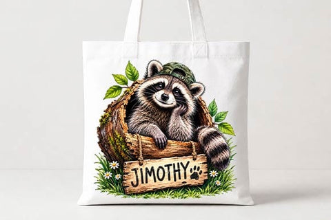 Cute Woodland Raccoon PNG | Rustic Animal Sublimation Design SVG BillahCrafts 