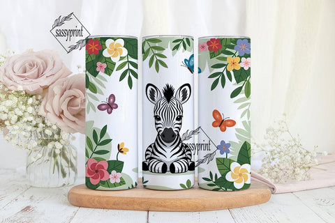 Cute Zebra Tumbler Wrap Sublimation sassyprint 