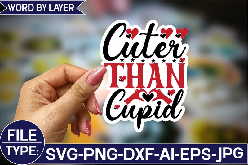 Cuter Than Cupid Sticker SVG Design SVG Studio Innate 