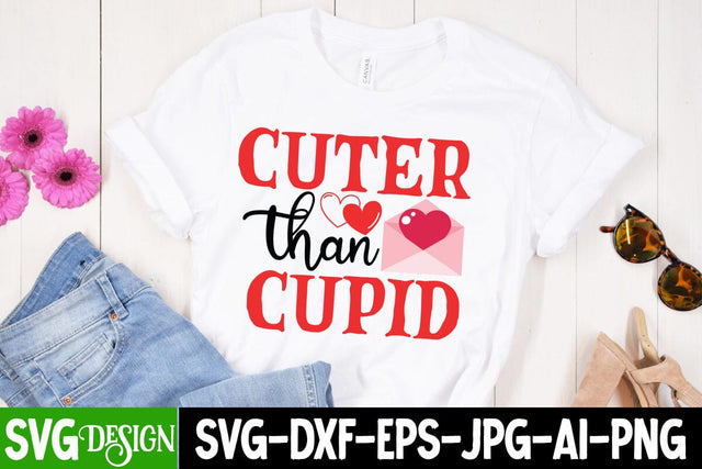 Cuter than Cupid SVG Cut File, Cuter than Cupid Sublimation Design, Valentine's Day SVG Cut File,Happy Valentine's Day SVG ,Valentine SVG Bundle, Love SVG Bundle SVG BlackCatsMedia 