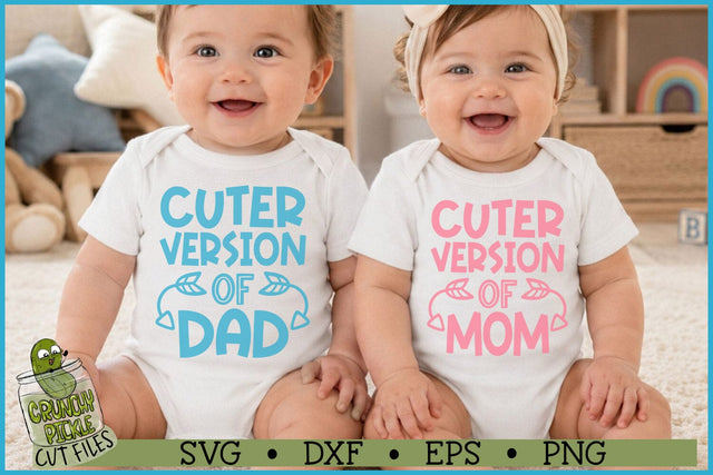 Cuter Version of Mom and Dad SVG File SVG Crunchy Pickle 
