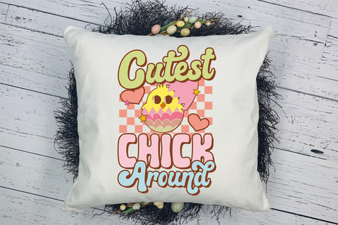 Cutest Chick Around - Groovy Easter Sublimation Sublimation CraftLabSVG 