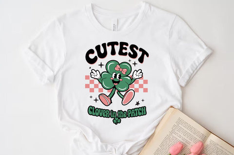 Cutest clover in the patch, St patrick's Day Quote SVG Tshirt Design, Irish svg SVG FiveStarCrafting 