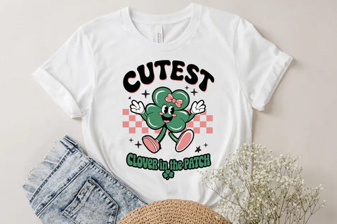 Cutest clover in the patch, St patrick's Day Quote SVG Tshirt Design, Irish svg SVG FiveStarCrafting 