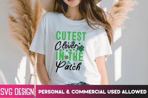 Cutest Clover in the Patch SVG Cut File, Cutest Clover in the Patch SVG Design, St.Patrick's Day SVG Design , Happy St.Patrick's Day SVG Cut File SVG BlackCatsMedia 