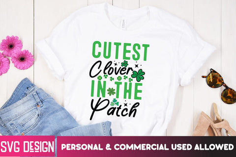 Cutest Clover in the Patch SVG Cut File, Cutest Clover in the Patch SVG Design, St.Patrick's Day SVG Design , Happy St.Patrick's Day SVG Cut File SVG BlackCatsMedia 