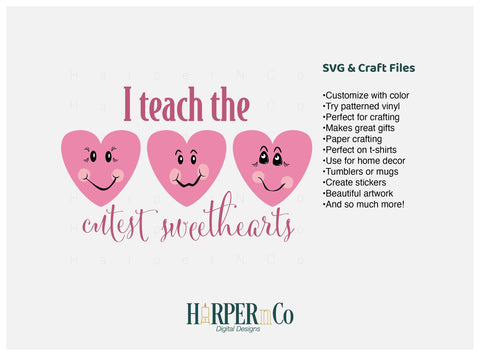 Cutest Heart Faces SVG PNG Cut EPS File SVG HarperNCo 