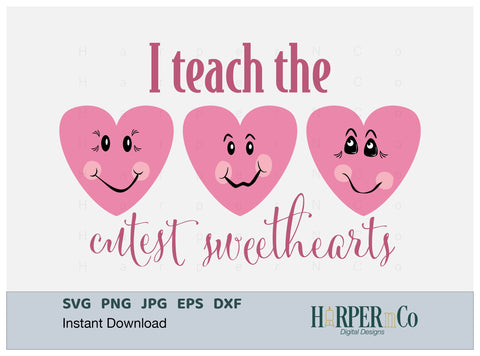 Cutest Heart Faces SVG PNG Cut EPS File SVG HarperNCo 