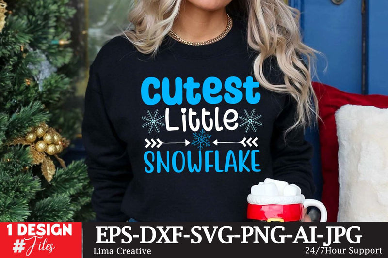 Cutest Little Snowflake SVG Cut Filr,Winter SVG Design SVG Insomnia Std 
