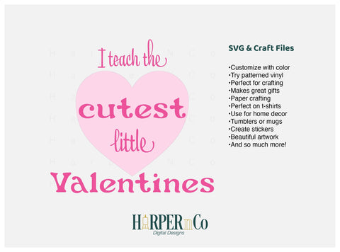 Cutest Little Valentine SVG PNG Cut EPS File SVG HarperNCo 