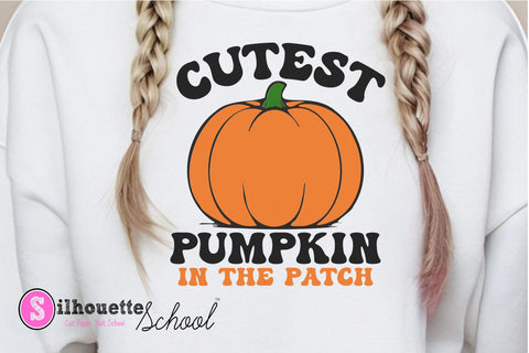 Cutest Pumpkin in the Patch - Fall Kids SVG PNG DXF EPS SVG Silhouette School Blog Design Shop 
