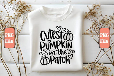Cutest Pumpkin In The Patch PNG Design Sublimation Craftlabsvg24 