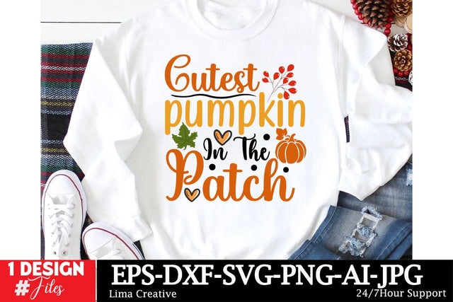 Cutest Pumpkin In The Patch SVG Cut File, Autumn Sublimation PNG, Autumn SVG quotes, Autumn T-shirt Design, Fall SVG Cut File, Fall Sublimation SVG Insomnia Std 