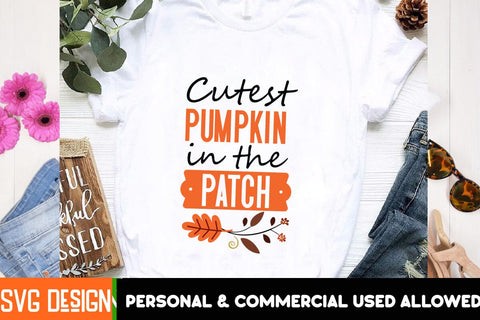 Cutest Pumpkin in the Patch SVG Cut File,Thanksgiving SVG Quotes , Thanksgiving SVG Design , Fall SVG Design, Autumn SVG Cut File SVG BlackCatsMedia 