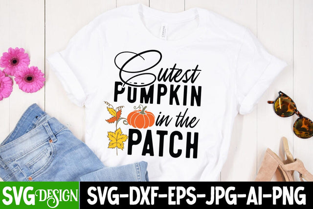 Cutest Pumpkin in The Patch SVG Design, Cutest Pumpkin in The Patch Quotes ,all Farmhouse SVG Cut File , Fall Farmhouse SVG Quotes , Fall SVG Cut File, Autumn SVG Cut File SVG BlackCatsMedia 